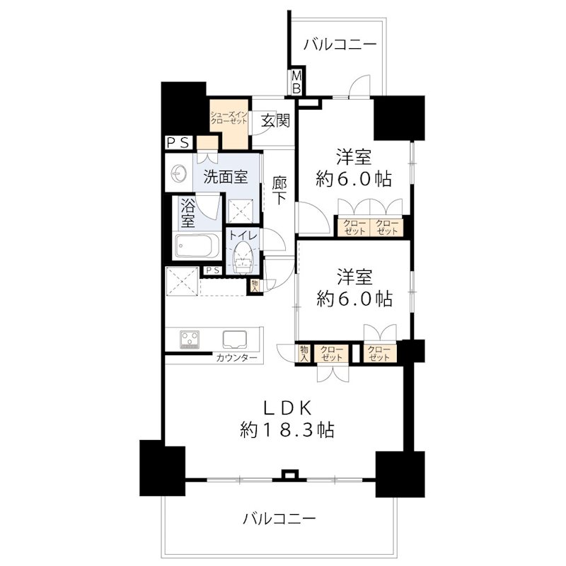 プレシス本川越 間取り図