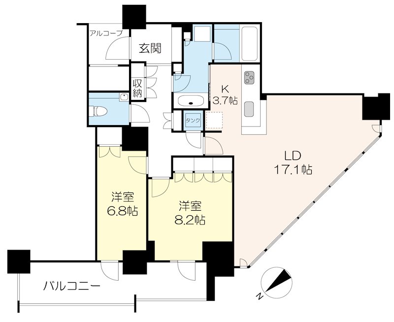 ビーコンタワーレジデンス 間取り図