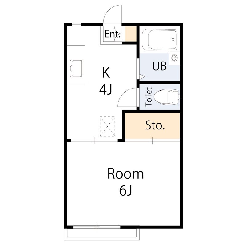 ウハラハイツB 間取り図
