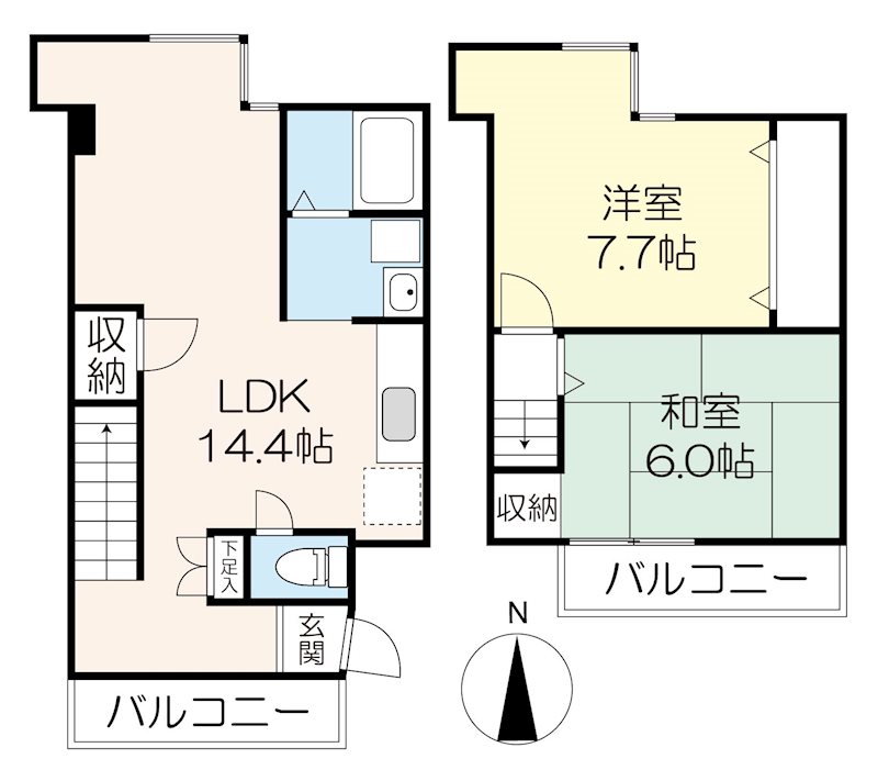 パール仲町マンション 間取り図