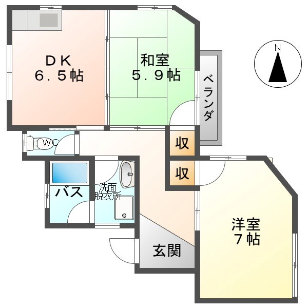 レジデンス常入Ⅰ 間取り