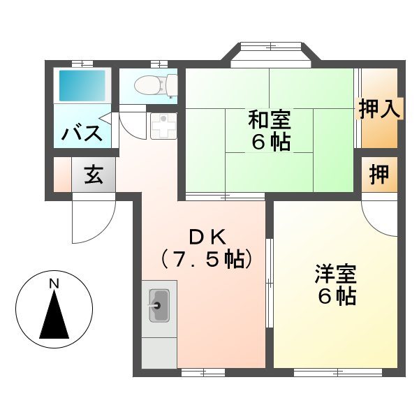 メゾン　ポプリ　B 間取り