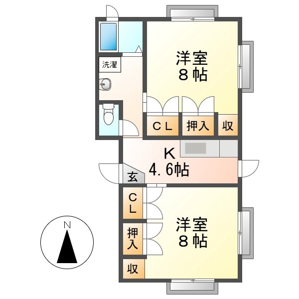 丘の上ハイツＡ 間取り