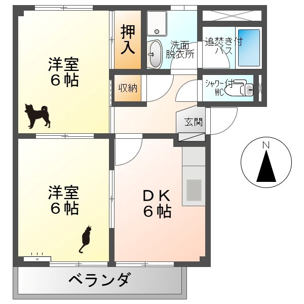 ドゥーロジュマンTerashimaＢ 間取り