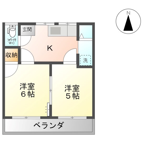 常入ハイツ 間取り