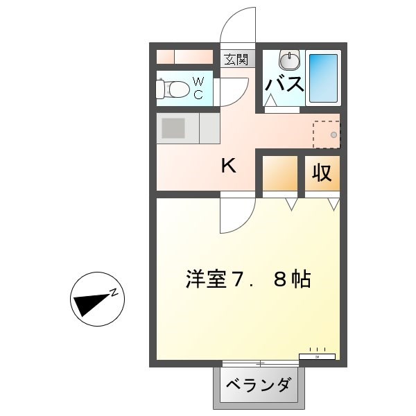 ハイツハープＢ 間取り