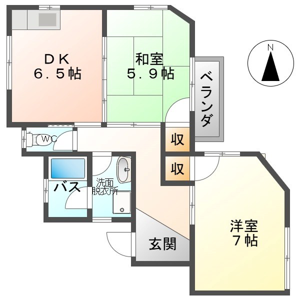 レジデンス常入Ⅰ 間取り