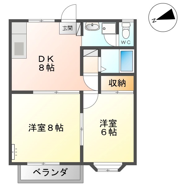 フラット材木町 間取り