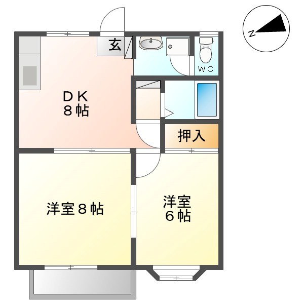フラット材木町 間取り