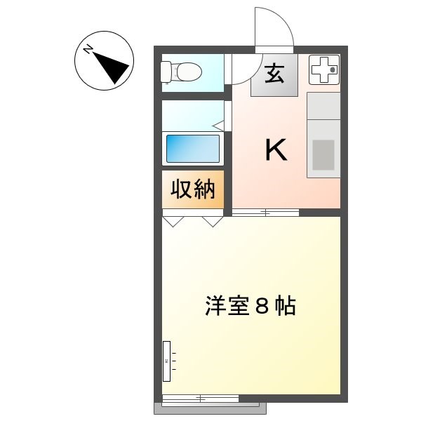 シティハイム山崎B 間取り