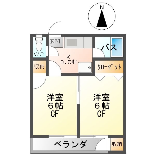 染谷サンルートマンション 間取り