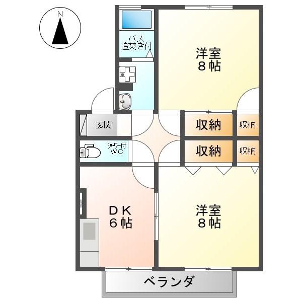 ラ・アンソレイユA  間取り