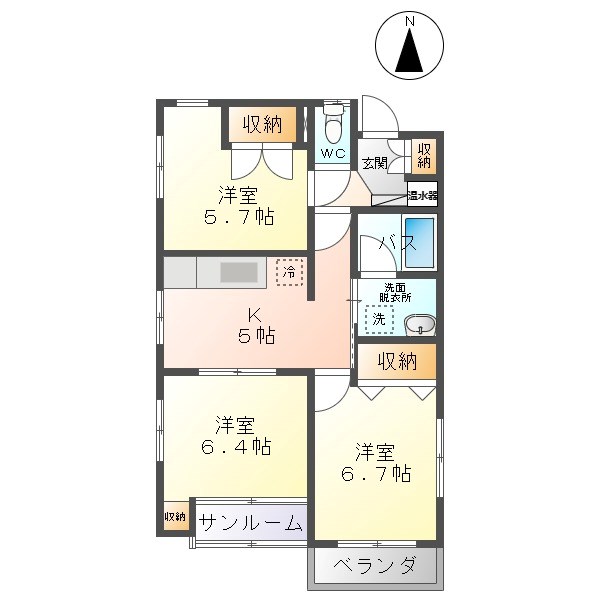 新田ツインズＡＢ 間取り