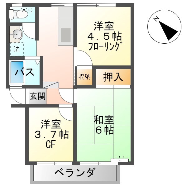 サニーハイツB 間取り