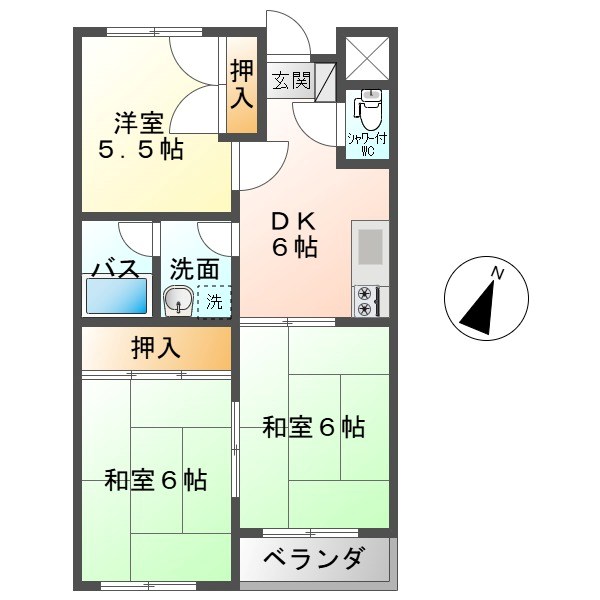 長瀬ロイヤルレジデンスＢ棟 間取り