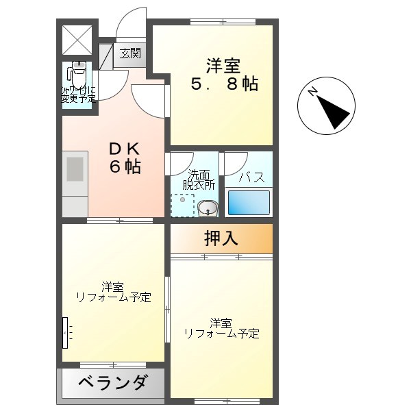 長瀬ロイヤルレジデンスＡ棟 間取り