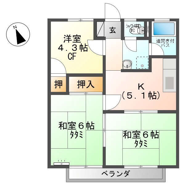 コーポ泉１号棟 間取り