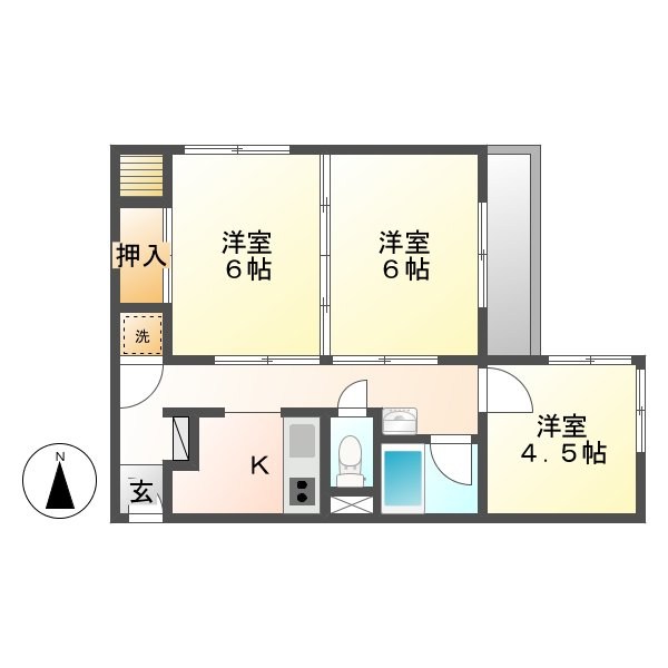 コーポ内津 間取り