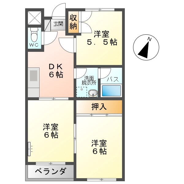長瀬ロイヤルレジデンスＢ棟 間取り