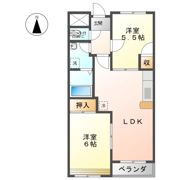 メゾン２１篠井原Ａ棟 間取り