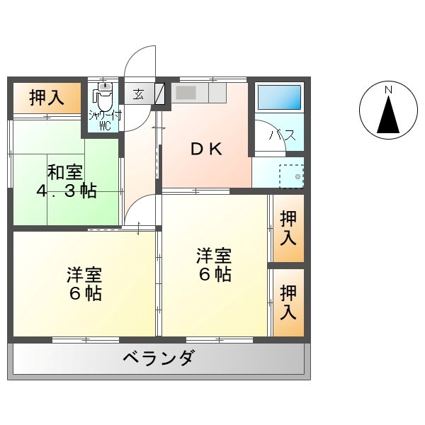 ラフォーレ国分 間取り