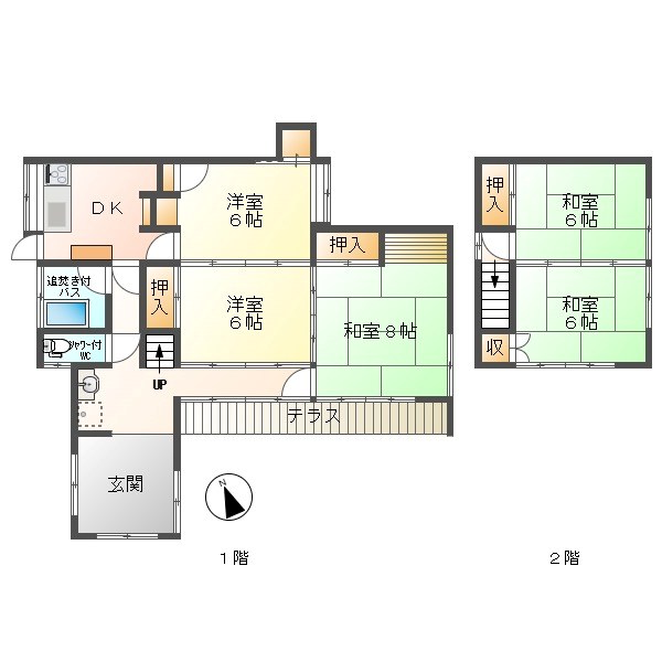 中央北貸家　3号 間取り