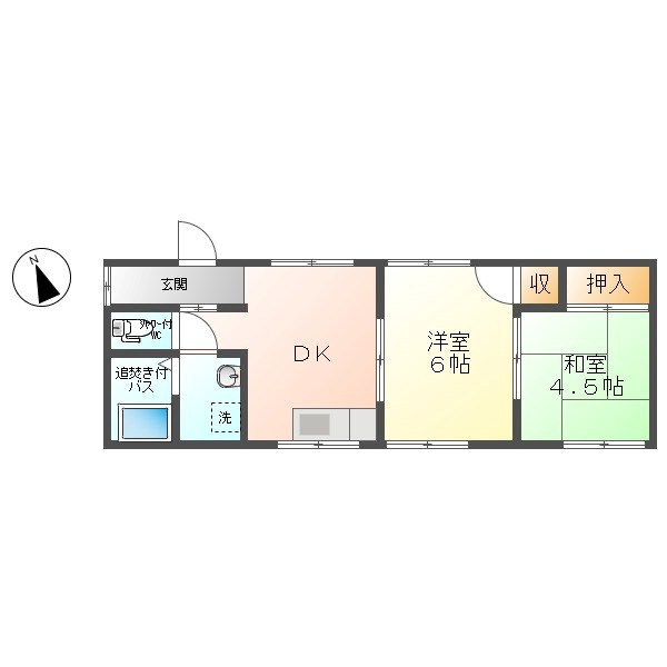 伊豆宮ハイツＦ 間取り