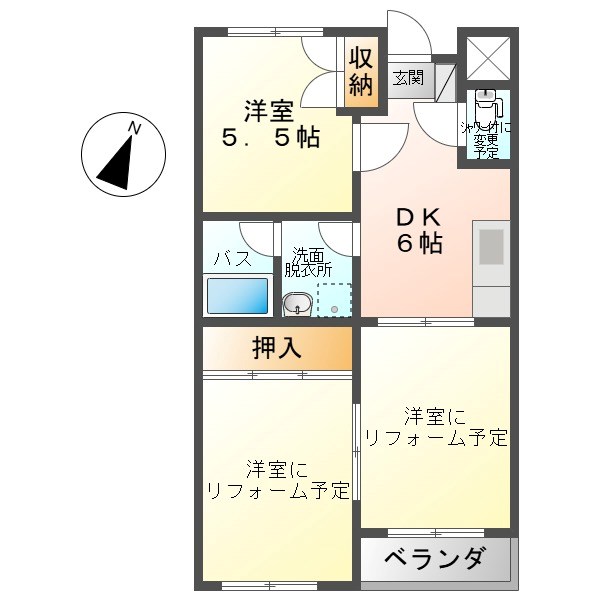 長瀬ロイヤルレジデンスＢ棟 間取り