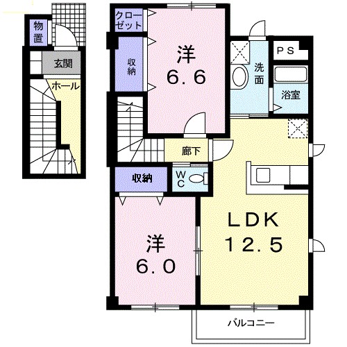 ベルデュール　Ｂ 間取り