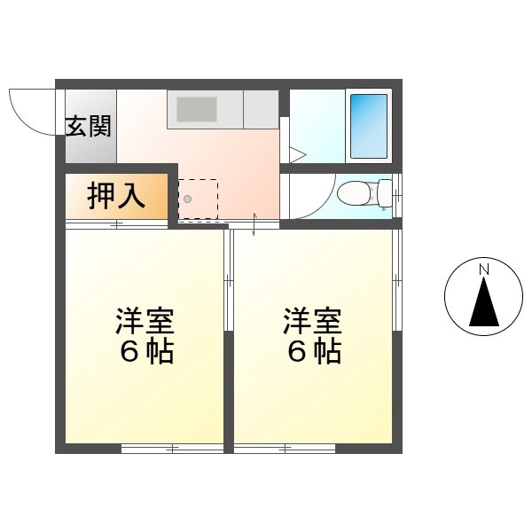 ラセーヌ村前B棟 間取り