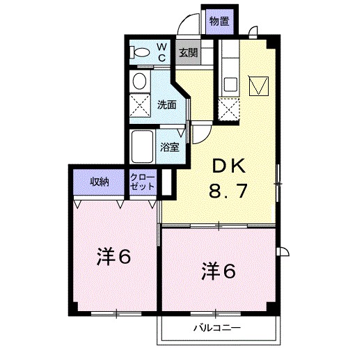 ソレイユトヨダ　Ｂ 間取り