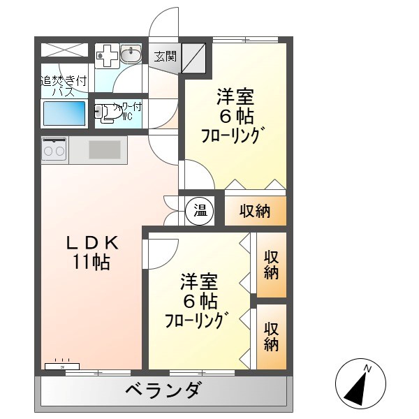 オーブ・ドゥ・光繁Ⅱ 間取り