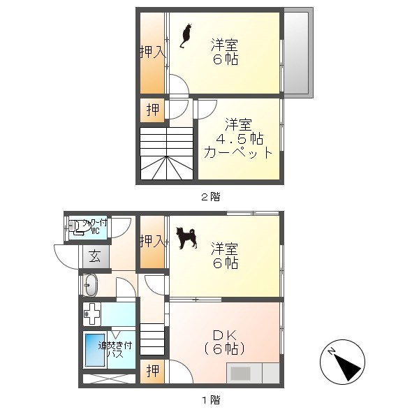 ラバーズハイツＡ－2 間取り