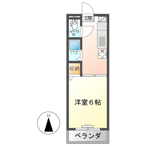 東信ハイツＥ 間取り