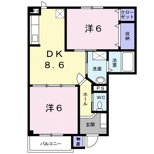 セレーノヒナザワ　Ａ 間取り