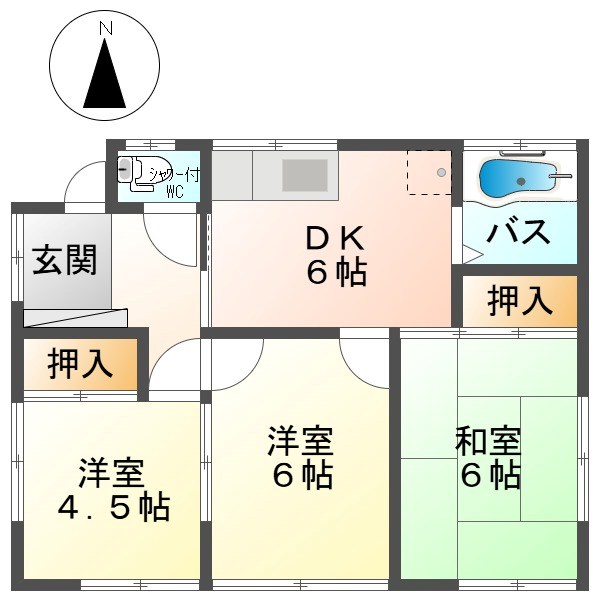 中沢アパート　D楝 間取り