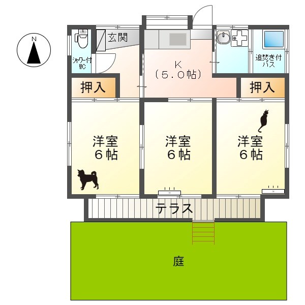 西原住宅B 間取り