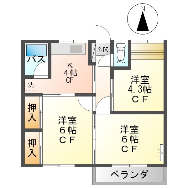 国分コーポ 間取り
