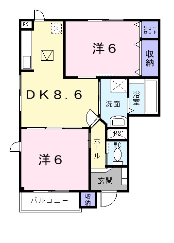エヴァーグリーン　Ａ 間取り