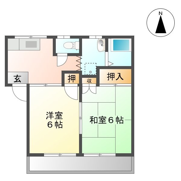 ベルメゾン丸山パートⅠ　Ａ棟 間取り