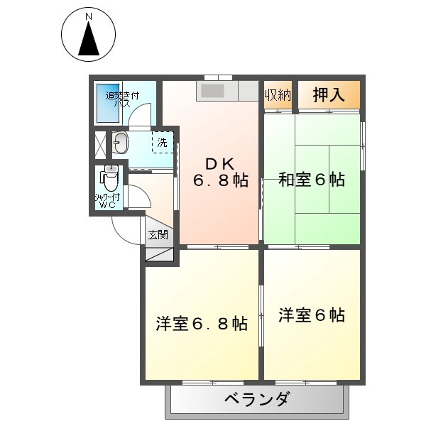 メゾンエスポワールB  間取り