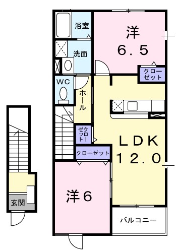 ミーツハウスＫＯＭＡＣＨＩ　Ｂ 間取り