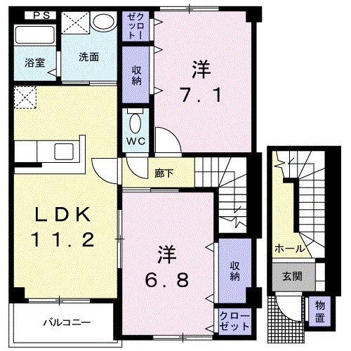 コーポ関口　Ｂ 間取り