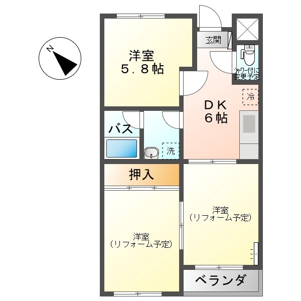 長瀬ロイヤルレジデンスＡ棟 間取り