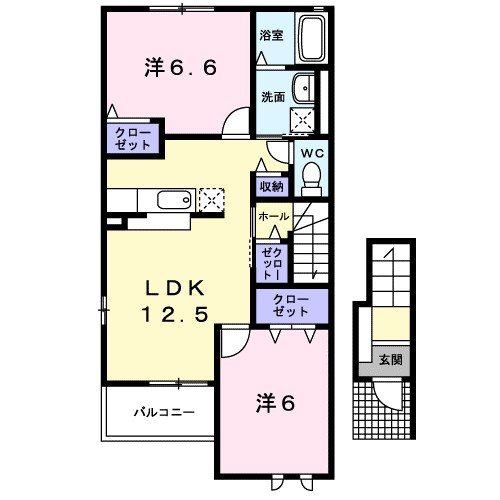 リバーサイド平塚　Ａ 間取り
