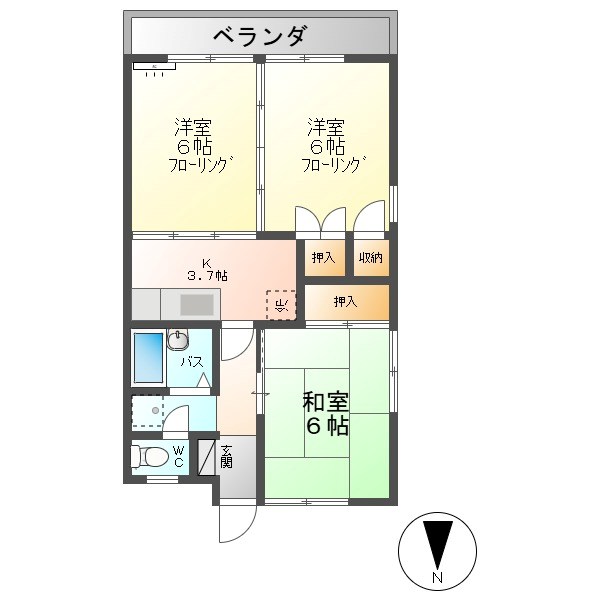 コーポマルミツ 間取り