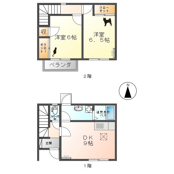 コンフォルターブル清水Ｂ 間取り