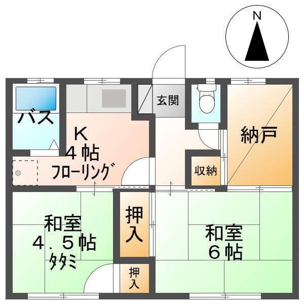 土屋貸住宅　南 間取り