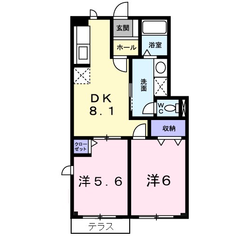 エアリーハウス　Ａ 間取り