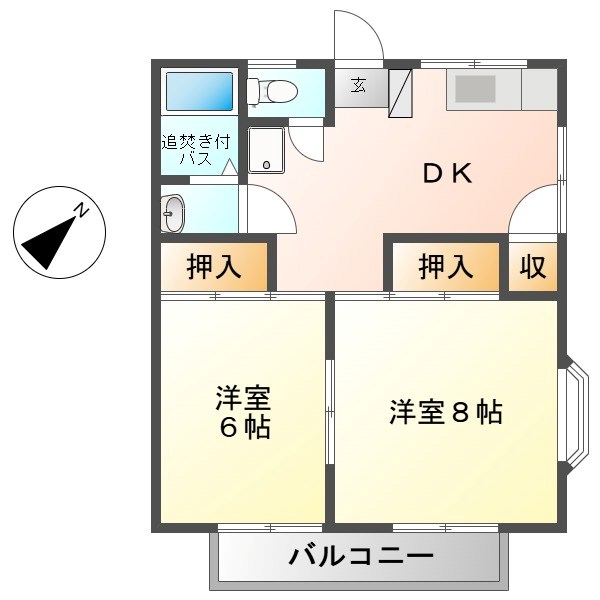 ベルピア花里Ｂ 間取り